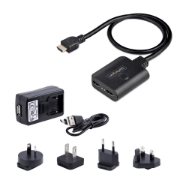 Picture of StarTech.com 2-Port HDMI Splitter, 4K 60Hz HDMI 2.0 Video, 4K HDMI Splitter 1 In 2 Out, 1x2 HDMI Display/Output Splitter, HDR/HDCP, 20in (50cm) Built-in HDMI Cable