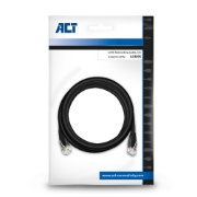 Picture of ACT Black 5.0 meter U/UTP, CAT6 patch cable with RJ45 connectors