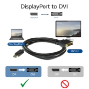 Picture of ACT DisplayPort to DVI adapter cable, 1.8m