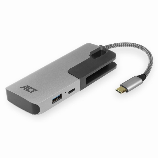 Picture of ACT USB-C hub 3.0 3 port, card reader, PD pass-through