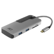 Picture of ACT USB-C hub 3.0 3 port, card reader, PD pass-through