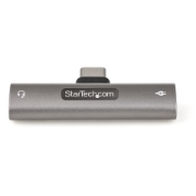 Picture of StarTech.com USB C Audio & Charge Adapter - USB-C Audio Adapter w/ 3.5mm TRRS Headphone/Headset Jack and 60W USB Type-C Power Delivery Pass-through Charger - For USB-C Phone/Tablet/Laptop