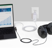Picture of StarTech.com USB C Audio & Charge Adapter - USB-C Audio Adapter w/ 3.5mm TRRS Headphone/Headset Jack and 60W USB Type-C Power Delivery Pass-through Charger - For USB-C Phone/Tablet/Laptop