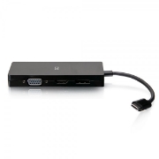 Picture of C2G USB-C Multiport Adapter, 4-in-1 Video Adapter with HDMI, DisplayPort, DVI, & VGA - 4K 60Hz