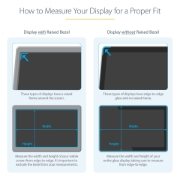 Picture of StarTech.com Monitor Privacy Screen for 23.8" Display - Computer Screen Security Filter - Blue Light Reducing Screen Protector Film - 16:9 Widescreen -Matte/Glossy - +/-30 Degree