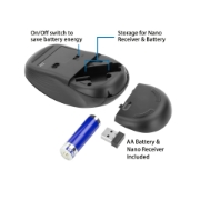 Picture of ACT Wireless Mouse 1600 DPI, silent click, eco-friendly, made from recycled materials