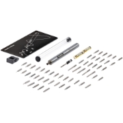 Picture of StarTech.com 55-Bit Electric Precision Screwdriver Set - Portable Cordless Battery Powered Bit Driver Kit for Electronic, Laptop, Computers, Tablet & Phone Repairs - Magnetic Work Pad
