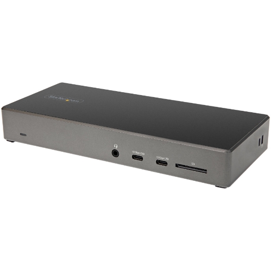 Picture of StarTech.com USB C Dock - Triple 4K Monitor USB Type-C Docking Station - 100W Power Delivery - DP 1.4 Alt Mode & DSC, 2x DisplayPort 1.4/HDMI 2.0 - 6xUSB (2x 10Gbps) - Windows/Chrome