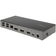 Picture of StarTech.com USB C Dock - Triple 4K Monitor USB Type-C Docking Station - 100W Power Delivery - DP 1.4 Alt Mode & DSC, 2x DisplayPort 1.4/HDMI 2.0 - 6xUSB (2x 10Gbps) - Windows/Chrome