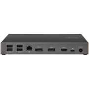 Picture of StarTech.com USB C Dock - Triple 4K Monitor USB Type-C Docking Station - 100W Power Delivery - DP 1.4 Alt Mode & DSC, 2x DisplayPort 1.4/HDMI 2.0 - 6xUSB (2x 10Gbps) - Windows/Chrome