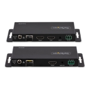 Picture of StarTech.com 4K HDMI over Fiber Extender Kit, 4K 60Hz up to 3300ft/1km (Single Mode) or 1000ft/300m (Multimode) LC Fiber Optic, HDR, HDCP, 3.5mm Audio/RS232/IR Extender, Transmitter and Receiver Kit