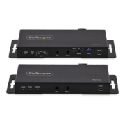 Picture of StarTech.com 4K HDMI over Fiber Extender Kit, 4K 60Hz up to 3300ft/1km (Single Mode) or 1000ft/300m (Multimode) LC Fiber Optic, HDR, HDCP, 3.5mm Audio/RS232/IR Extender, Transmitter and Receiver Kit