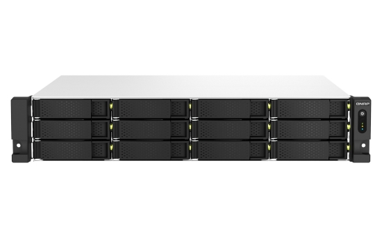 Picture of QNAP TS-1264U-RP NAS Rack (2U) Intel® Celeron® 8 GB DDR4 0 TB QNAP QTS Aluminium, Black