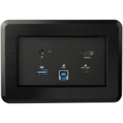 Picture of StarTech.com Conference Room Docking Station - Universal Laptop Dock - 4K HDMI, 60W Power Delivery, USB Hub, GbE, Audio - In-Table Connectivity Box For Huddle/Boardroom Collaboration Space