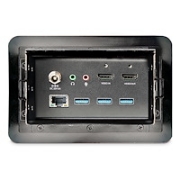 Picture of StarTech.com Conference Room Docking Station - Universal Laptop Dock - 4K HDMI, 60W Power Delivery, USB Hub, GbE, Audio - In-Table Connectivity Box For Huddle/Boardroom Collaboration Space