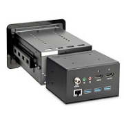 Picture of StarTech.com Conference Room Docking Station - Universal Laptop Dock - 4K HDMI, 60W Power Delivery, USB Hub, GbE, Audio - In-Table Connectivity Box For Huddle/Boardroom Collaboration Space