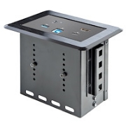 Picture of StarTech.com Conference Room Docking Station - Universal Laptop Dock - 4K HDMI, 60W Power Delivery, USB Hub, GbE, Audio - In-Table Connectivity Box For Huddle/Boardroom Collaboration Space