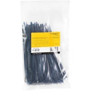 Picture of StarTech.com 6"(15cm) Cable Ties - 1/8"(3mm) wide, 1-3/8"(39mm) Bundle Diameter, 40lb(18kg) Tensile Strength, Nylon Self Locking Zip Ties with Curved Tip - 94V-2/UL Listed, 100 Pack - Black