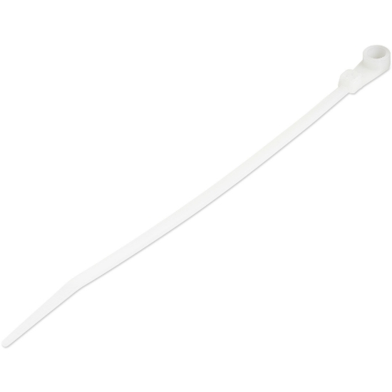 Picture of StarTech.com 6"(15cm) Cable Ties with Mounting Hole - 1/8"(3mm) wide, 1-1/2"(40mm) Bundle Dia. 40lb(18kg) Tensile Strength, Nylon 66 Self Locking Ties w/Screw Hole, UL Listed, 100 Pack
