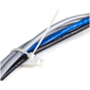 Picture of StarTech.com 6"(15cm) Cable Ties with Mounting Hole - 1/8"(3mm) wide, 1-1/2"(40mm) Bundle Dia. 40lb(18kg) Tensile Strength, Nylon 66 Self Locking Ties w/Screw Hole, UL Listed, 100 Pack
