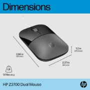 Picture of HP Z3700 Dual Silver Mouse