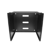 Picture of StarTech.com 10U Wall Mount Network Rack - 14 inch Deep (Low Profile) - 19" Patch Panel Bracket for Shallow Server, IT Equipment, Network Switches - 77lbs/35kg Weight Cap., Black