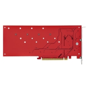 Picture of StarTech.com Quad M.2 PCIe Adapter Card, PCIe x16 to Quad NVMe or AHCI M.2 SSDs, PCI Express 4.0, 7.8GBps/Drive, Bifurcation Required, Windows/Linux Compatible