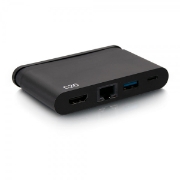 Picture of C2G USB-C 4-in-1 Compact Dock with HDMI, USB-A, Ethernet, and USB-C Power Delivery up to 100W - 4K 30Hz