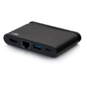Picture of C2G USB-C 4-in-1 Compact Dock with HDMI, USB-A, Ethernet, and USB-C Power Delivery up to 100W - 4K 30Hz