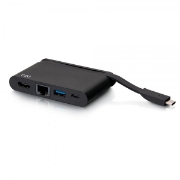 Picture of C2G USB-C 4-in-1 Compact Dock with HDMI, USB-A, Ethernet, and USB-C Power Delivery up to 100W - 4K 30Hz
