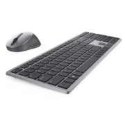 Picture of DELL KM7321W keyboard Mouse included Office RF Wireless + Bluetooth AZERTY French Grey, Titanium
