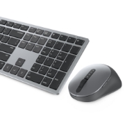Picture of DELL KM7321W keyboard Mouse included Office RF Wireless + Bluetooth AZERTY French Grey, Titanium