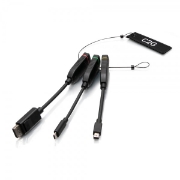 Picture of C2G Universal 4K HDMI® Dongle Adapter Ring with Color Coded Mini DisplayPort™, DisplayPort, and USB-C®