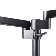 Picture of StarTech.com Desk Mount Dual Monitor Arm - Full Motion Monitor Mount for 2x VESA Displays up to 32" (17lb/8kg) - Vertical Stackable Arms - Height Adjustable/Articulating - Clamp/Grommet