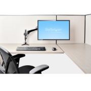 Picture of StarTech.com Desk Mount Monitor Arm for Single VESA Display up to 32" or 49" Ultrawide 8kg/17.6lb - Full Motion Articulating & Height Adjustable - C-Clamp, Grommet - Single Monitor Arm