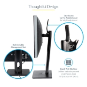 Picture of StarTech.com Free Standing Single Monitor Mount - Height Adjustable Monitor Stand - For VESA Mount Displays up to 32" (15lb/7kg) - Ergonomic Monitor Stand for Desk - Tilt/Swivel/Rotate