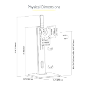 Picture of StarTech.com Free Standing Single Monitor Mount - Height Adjustable Monitor Stand - For VESA Mount Displays up to 32" (15lb/7kg) - Ergonomic Monitor Stand for Desk - Tilt/Swivel/Rotate