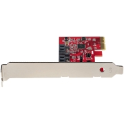 Picture of StarTech.com SATA PCIe Card - 2 Port PCIe SATA Expansion Card - 6Gbps - Full/Low Profile - PCI Express to SATA Adapter/Controller - ASM1062R SATA RAID - PCIe to SATA Converter