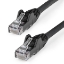 Picture of StarTech.com 1m CAT6 Ethernet Cable - LSZH (Low Smoke Zero Halogen) - 10 Gigabit 650MHz 100W PoE RJ45 10GbE UTP Network Patch Cord Snagless with Strain Relief - Black, CAT 6, ETL Verified, 24AWG