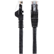 Picture of StarTech.com 1m CAT6 Ethernet Cable - LSZH (Low Smoke Zero Halogen) - 10 Gigabit 650MHz 100W PoE RJ45 10GbE UTP Network Patch Cord Snagless with Strain Relief - Black, CAT 6, ETL Verified, 24AWG