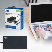 Picture of ACT Slim size laptop charger 65W (for laptops up to 15.6 inch)