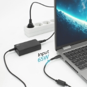 Picture of ACT USB-C laptop charger with Power Delivery profiles 65W