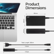 Picture of ACT USB-C laptop charger with Power Delivery profiles 65W