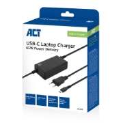 Picture of ACT USB-C laptop charger with Power Delivery profiles 65W