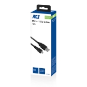 Picture of ACT USB 2.0 charging/data cable A male - micro B male 1 meter