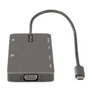 Picture of StarTech.com USB C Multiport Adapter - HDMI 4K 30Hz or VGA Travel Dock - 5Gbps USB 3.0 Hub (USB A / USB C Ports) - 100W Power Delivery - SD/Micro SD - GbE - 30cm Cable - USB C Mini Dock