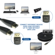 Picture of ACT 10 meters DisplayPort Active Optical Cable DisplayPort male - DisplayPort male