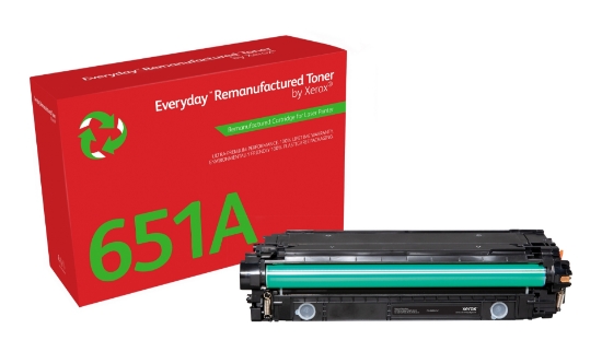 Picture of Everyday ™ Black Remanufactured Toner by Xerox compatible with HP 651A 650A 307A (CE340A/CE270A/CE740A), Standard capacity