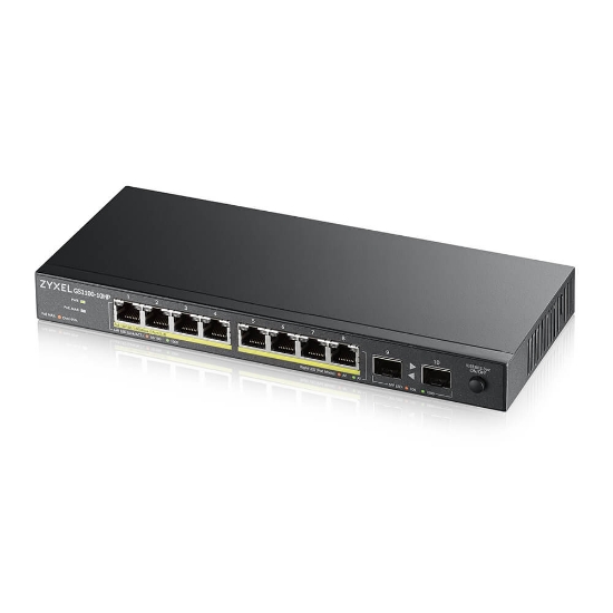 Picture of Zyxel GS1100-10HP v2 Unmanaged Gigabit Ethernet (10/100/1000) Power over Ethernet (PoE) Black