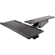 Picture of StarTech.com Under Desk Keyboard Tray - Full Motion & Height Adjustable Keyboard and Mouse Tray, 10"x26" Platform - Ergonomic Desk Mount Computer Keyboard Tray with Mouse Pad & Wrist Rest